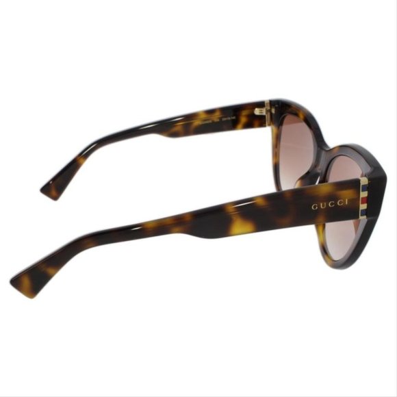 Gucci Cat Eye women Sunglasses Havana Color Frame Red Gradient Lens GG0460S 004 - Picture 3 of 4